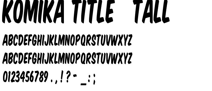 Komika Title - Tall font